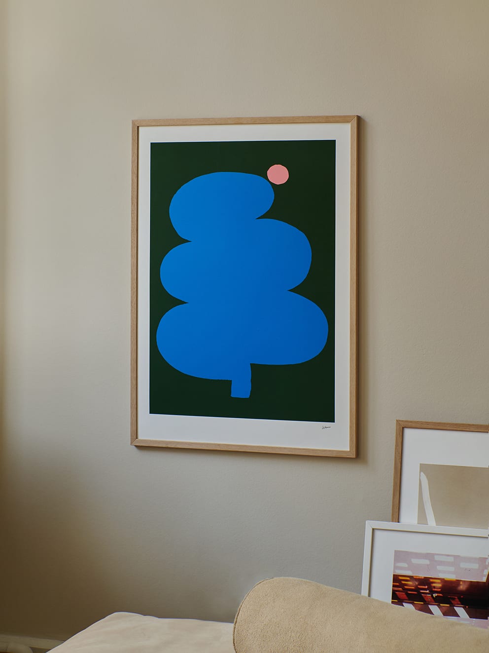 The Poster Club | Wensi Zhai - Fat Tree Pink Moon – OSCAR AND WILLOW
